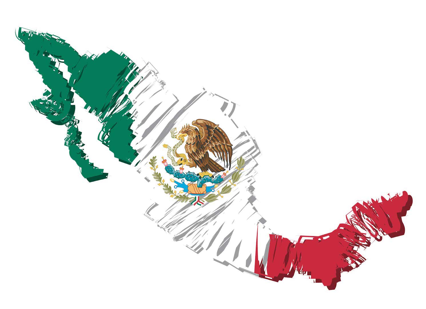 Mapa Bandera Mexico Petroquimex