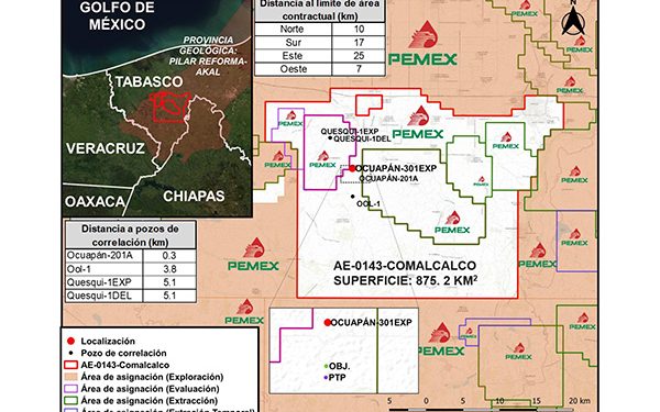 Pemex mantiene actividades de perforación terrestre con pozo Ocuapán