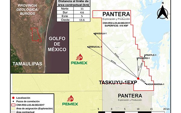Pantera invertirá 6 millones de dólares en perforación de pozo terrestre en Tamaulipas