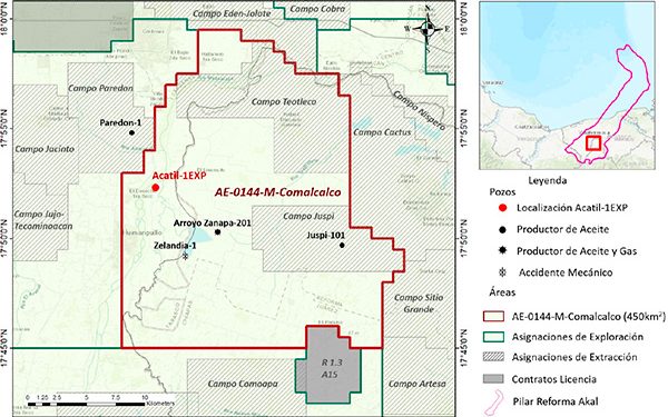 Perforación de pozo Acatil-1Exp costará 37 MMdD a Pemex Exploración y Producción