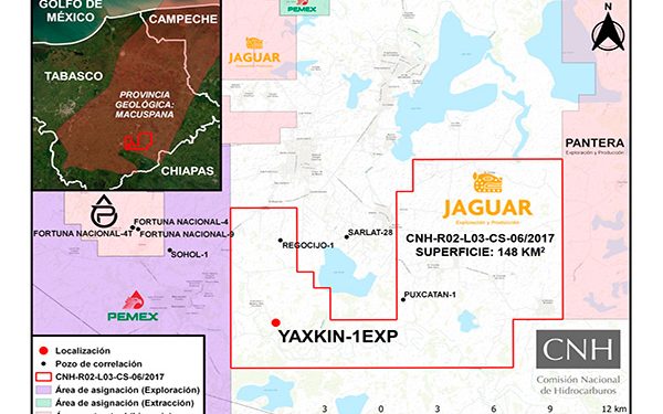 Jaguar invertirá 5.76 MMdD en perforación de Yaxkin