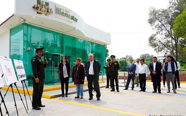 Anuncia AMLO que Banco del Bienestar dispersará nómina federal; inaugura sucursal en la GAM