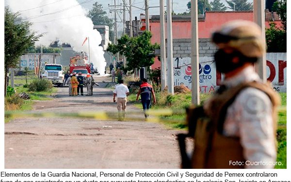 Crecen 23% tomas clandestinas de gas LP a ductos de Pemex
