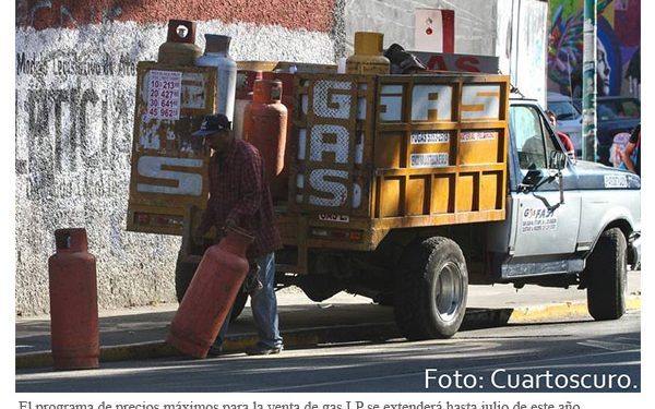 Sener extenderá programa de precios máximos del gas LP hasta julio
