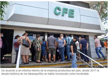 Gobierno de Tabasco paga a cuentagotas adeudo a CFE