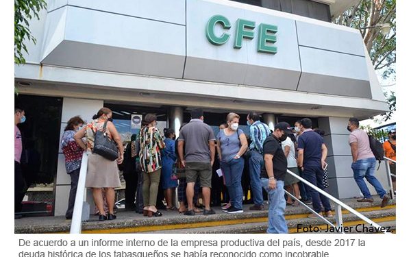 Gobierno de Tabasco paga a cuentagotas adeudo a CFE