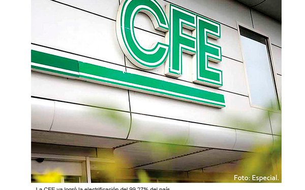 CFE llevará luz a 99.66% del país en 2024