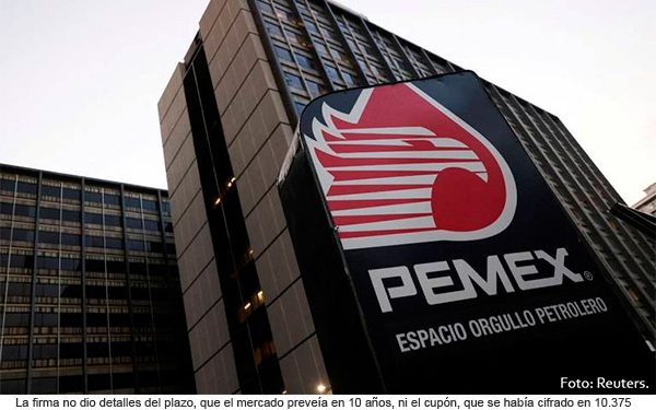 Pemex coloca 2 mil mdd en bonos para refinanciar deuda