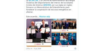 El Golfo de México será explorado en conjunto por la CNH y la BOEM en materia energética