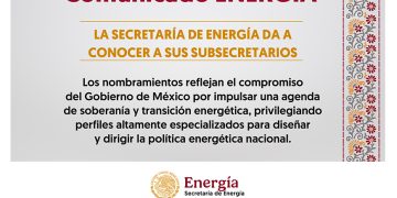 La Secretaría de Energía da a conocer a sus Subsecretarios