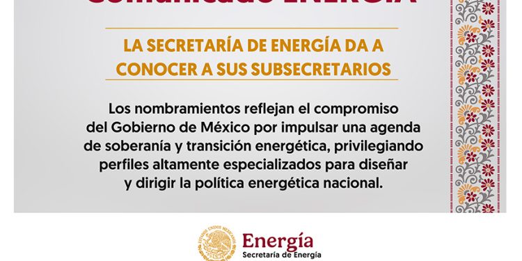 La Secretaría de Energía da a conocer a sus Subsecretarios