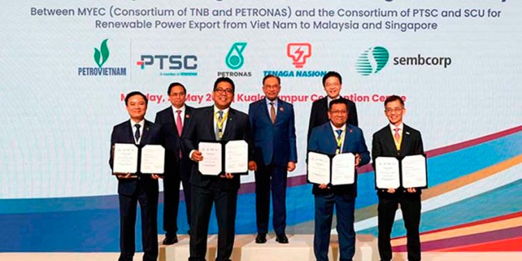 Empresas energéticas de Malasia, Vietnam y Singapur se alían para impulsar el suministro transfronterizo de energía renovable
