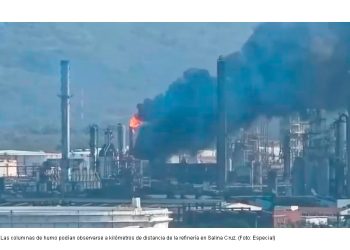 Incendio en refinería de Pemex en Salina Cruz: Activan protocolos de emergencia