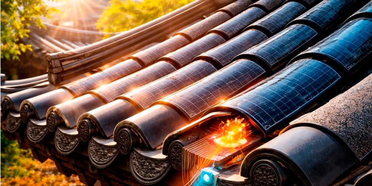Recuperan una técnica china milenaria y la convierten en tejas solares que generan electricidad y pueden salvar edificios del fuego