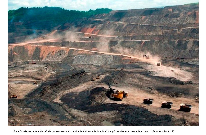 La minería, único sector industrial al alza en Zacatecas durante marzo