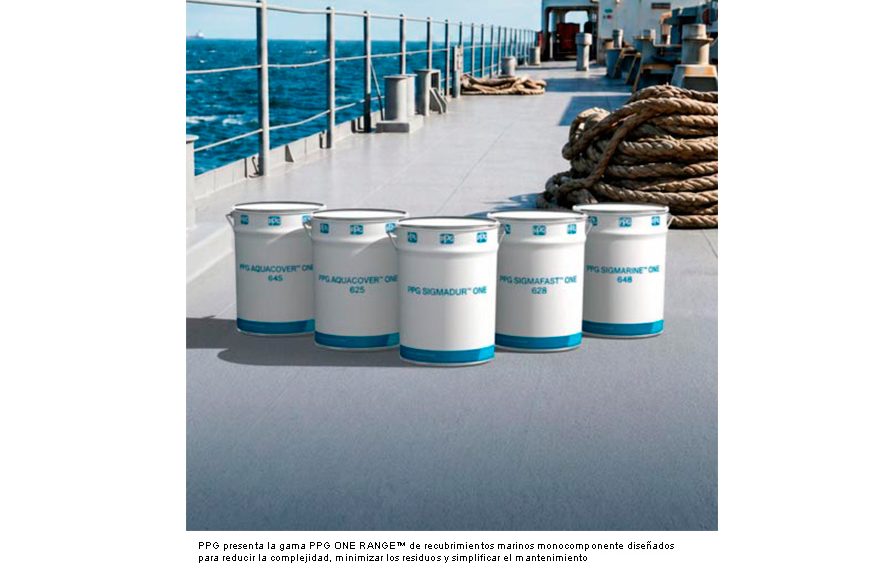 PPG presenta la gama de productos PPG ONE RANGE para el mantenimiento a bordo